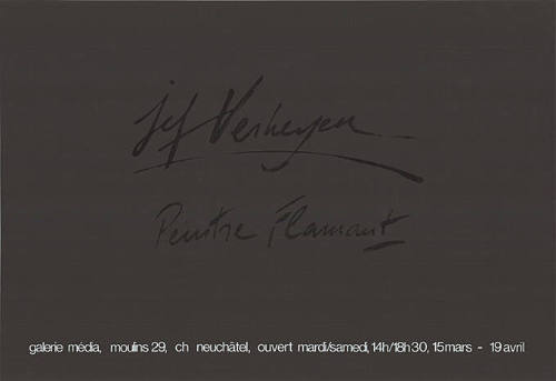 Jef Verheyen, Peintre Flamant, Galerie Média, Neuchâtel