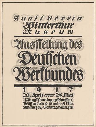 Ausstellung des Deutschen Werkbundes, Kunstverein Winterthur Museum