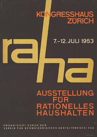 Raha, Ausstellung für rationelles Haushalten, Kongresshaus Zürich